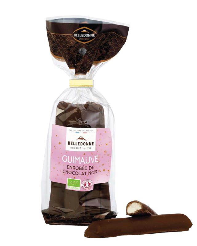Belledonne Marshmallows met sinaas en laagje puur chocolade bio 55g - 001549